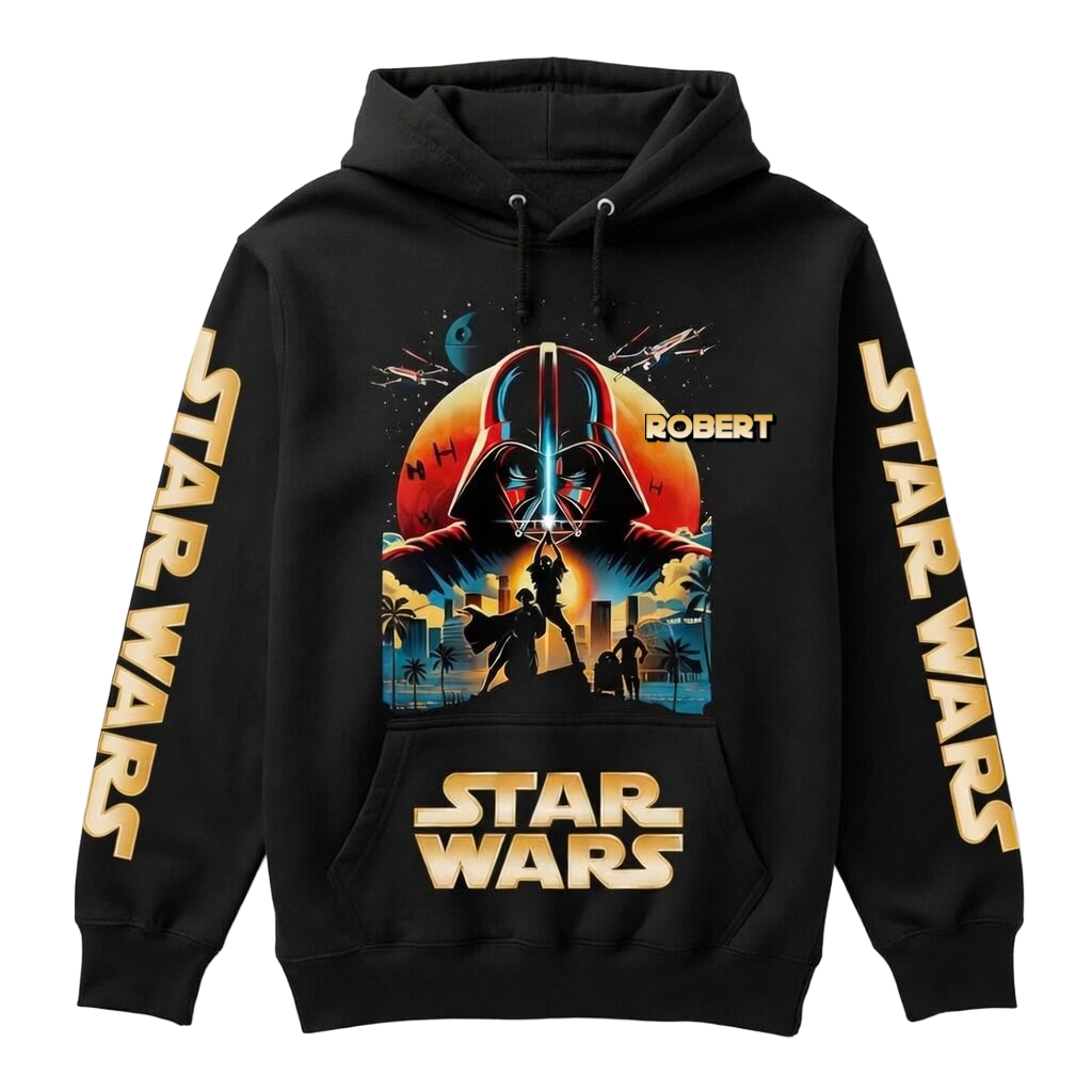 Personalized Happy Star Wars Day All Over Shirt Gift for Movie Fans