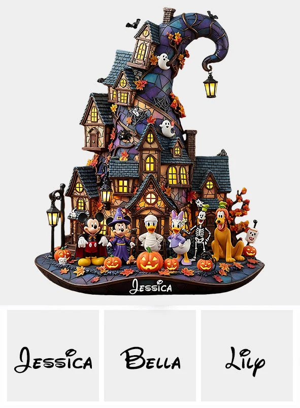 Personalized Haunted House Acrylic Plaque Halloween Decor Gift Acrylic Plaque GradoCreations