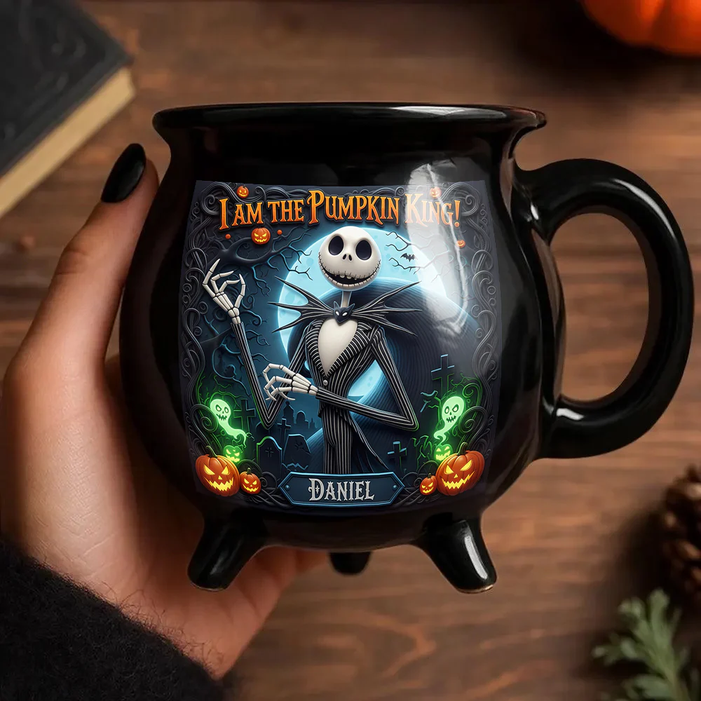 Personalized Horror Cauldron Mug Custom Name Halloween Gift Cauldron Coffee Mug GradoCreations