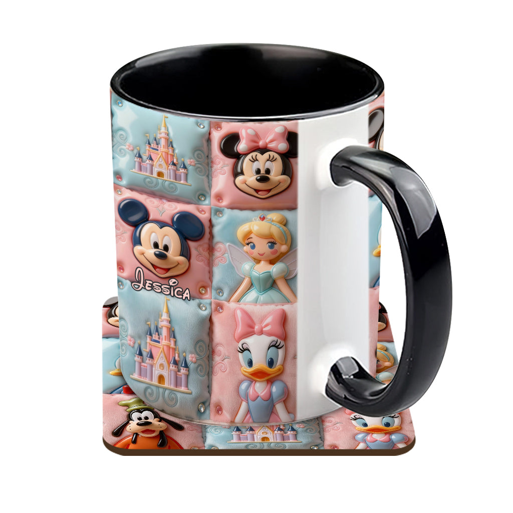 Personalized Disney-Themed Accent Mug Custom Name Gift for Kids & Family