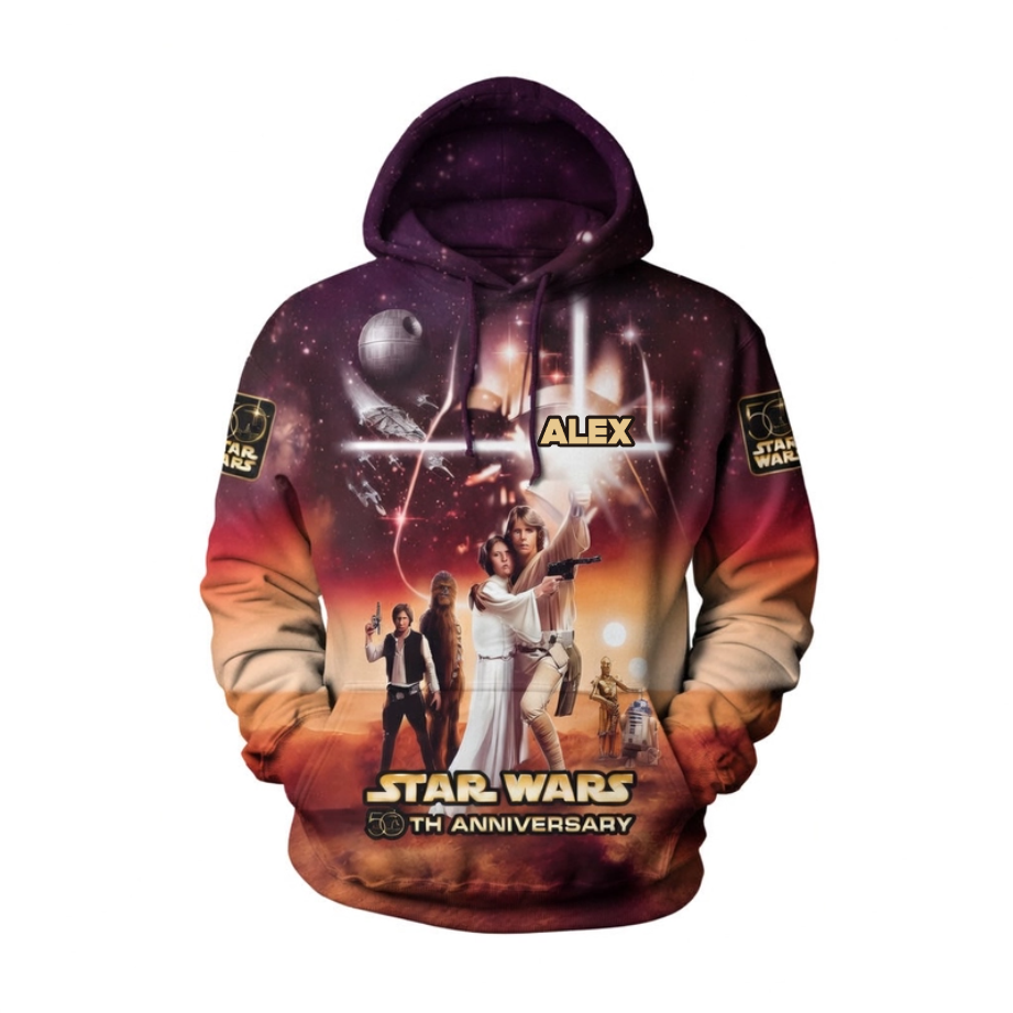 Personalized Star Wars 50th Anniversary All Over Shirt Gift for Movie Fans