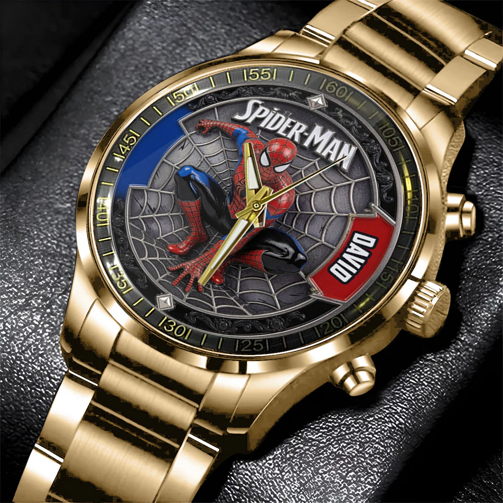 Personalized Spider-Man Hand Watch Custom Gift for Him
