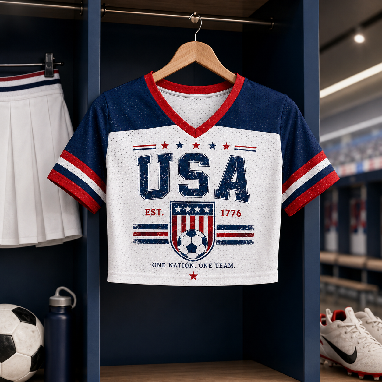 Personalized USA 2026 Soccer Crop Jersey for Football Fans