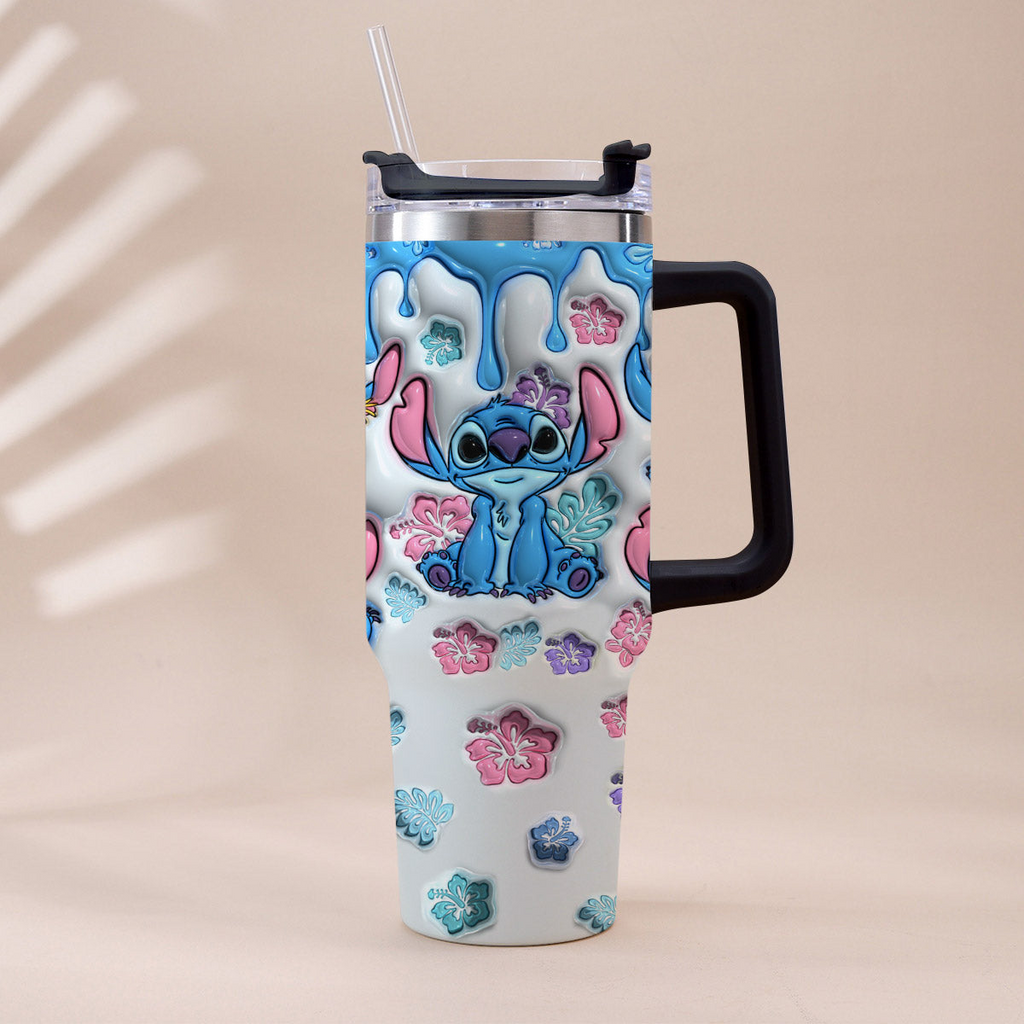 Personalized 40oz Tumbler with Straw Custom Name Gift for Family
