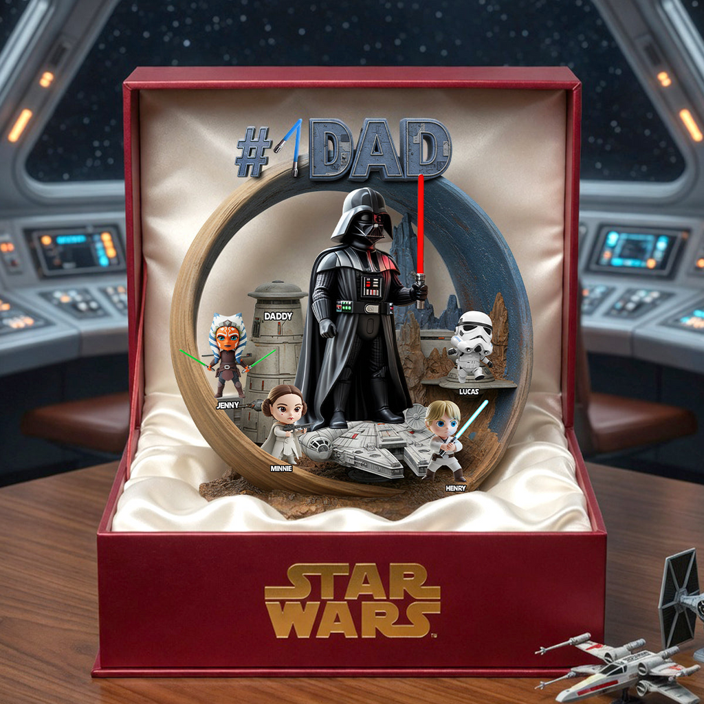 Personalized Galaxy Star Acrylic Plaque Best Dad Ever Gift for Father's Day