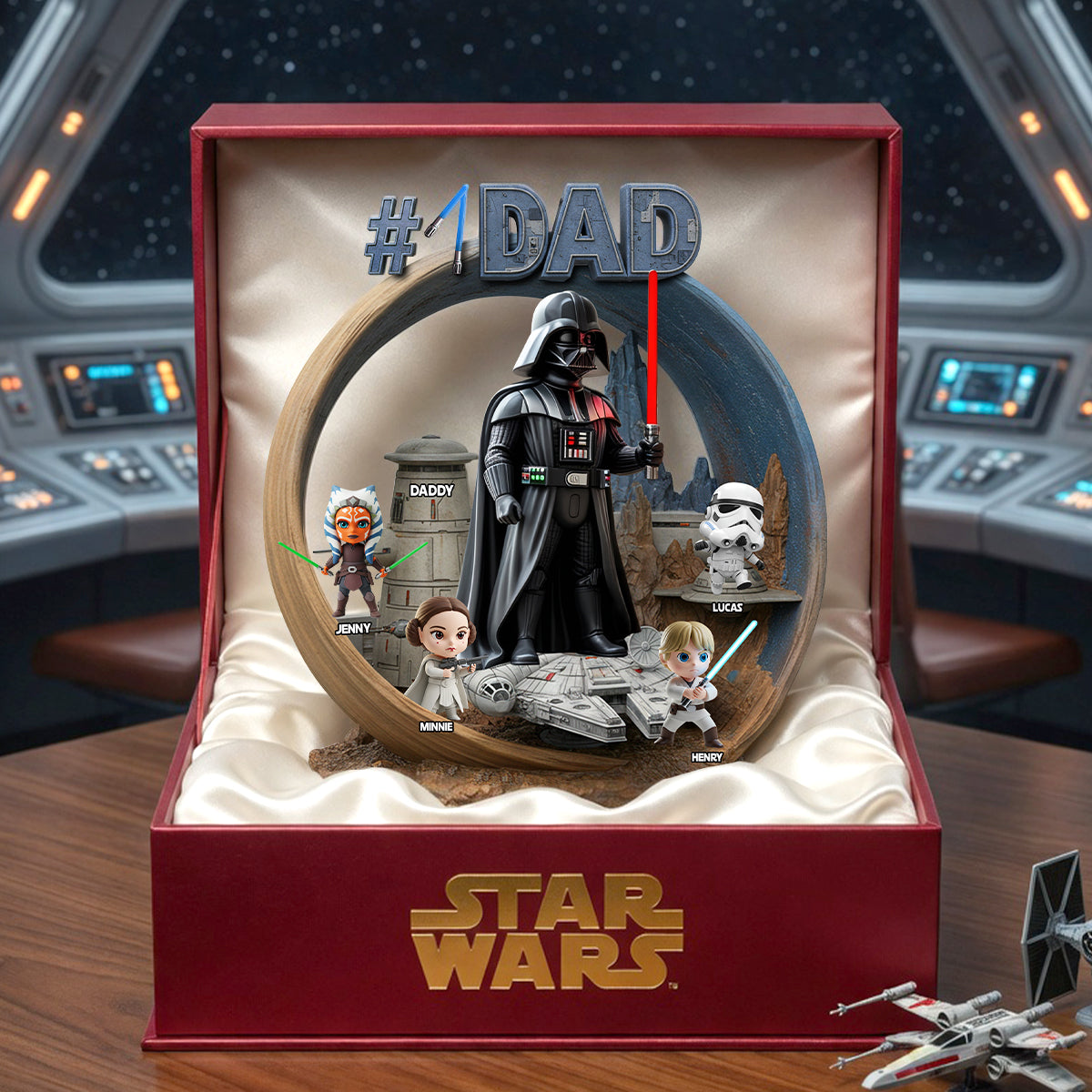 Personalized Galaxy Star Acrylic Plaque Best Dad Ever Gift for Father's Day