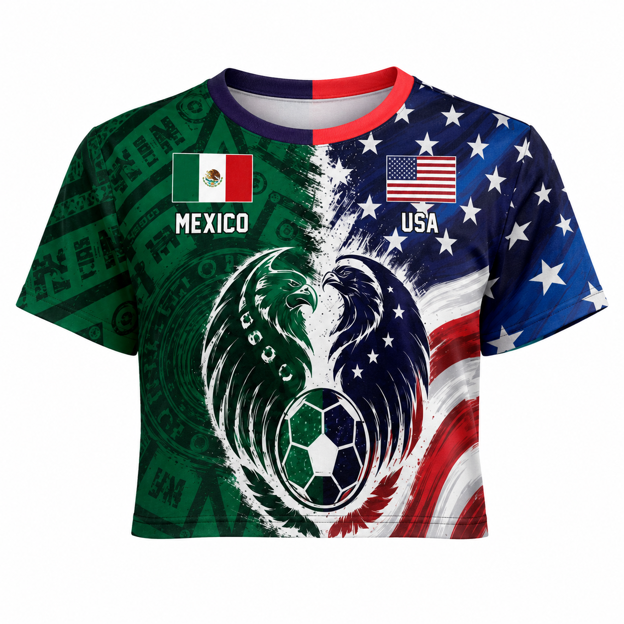 Personalized Soccer Jersey Crop Tee for Football Lovers | Birthday Gift