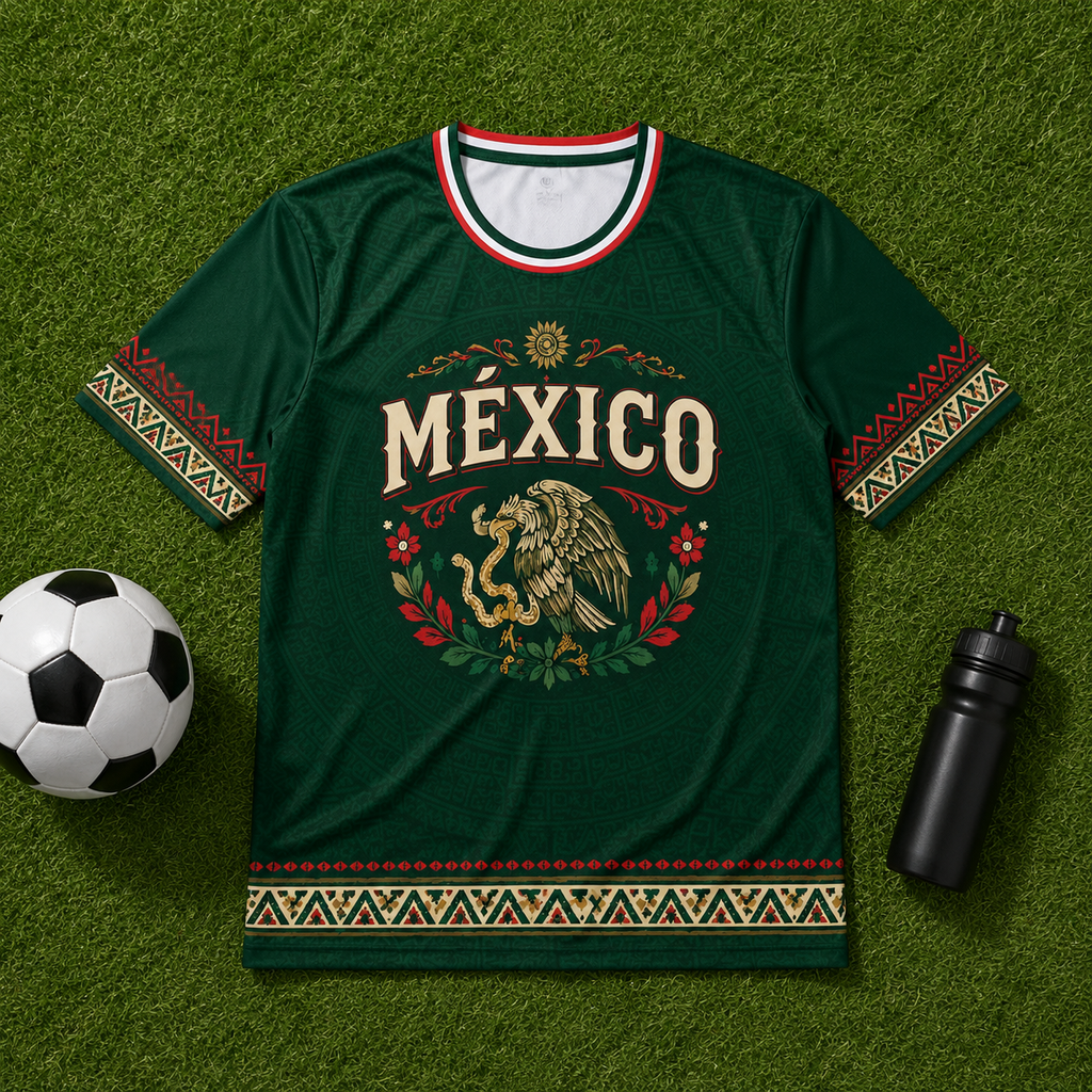 Personalized Mexico Aztec Eagle Soccer Jersey Gift for Football Lovers