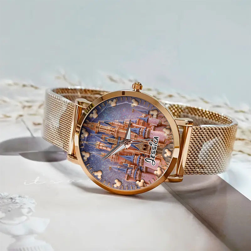 Personalized Women Hand Watch with Custom Strap Charms Gift for Her