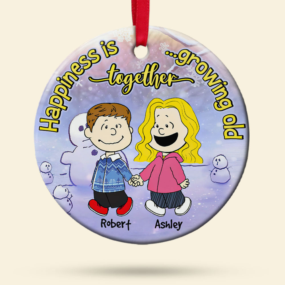 Personalized Ceramic Ornament Gift for Couples Christmas