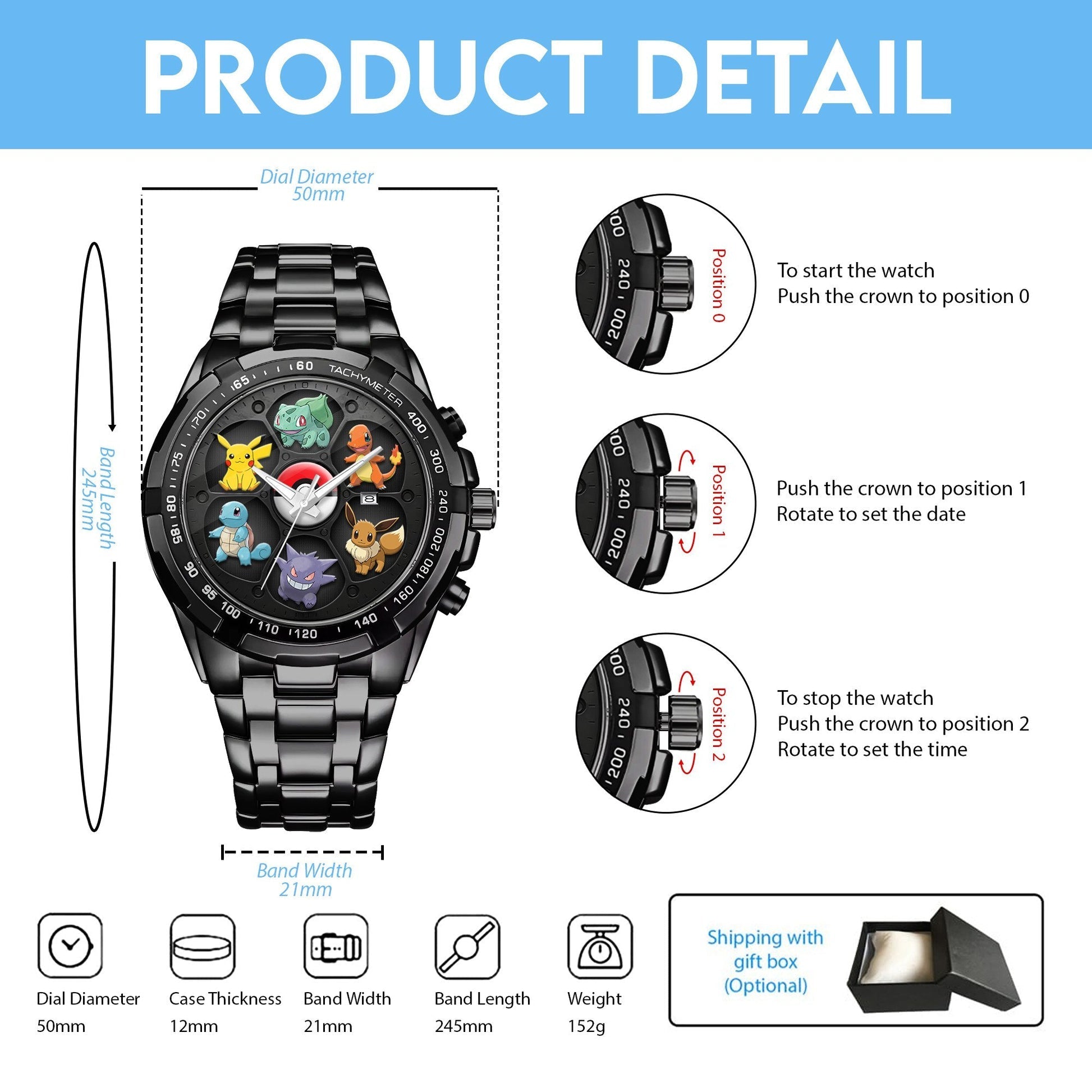 Personalized Movie-Themed Hand Watch Gift for Him 30th Anniversary