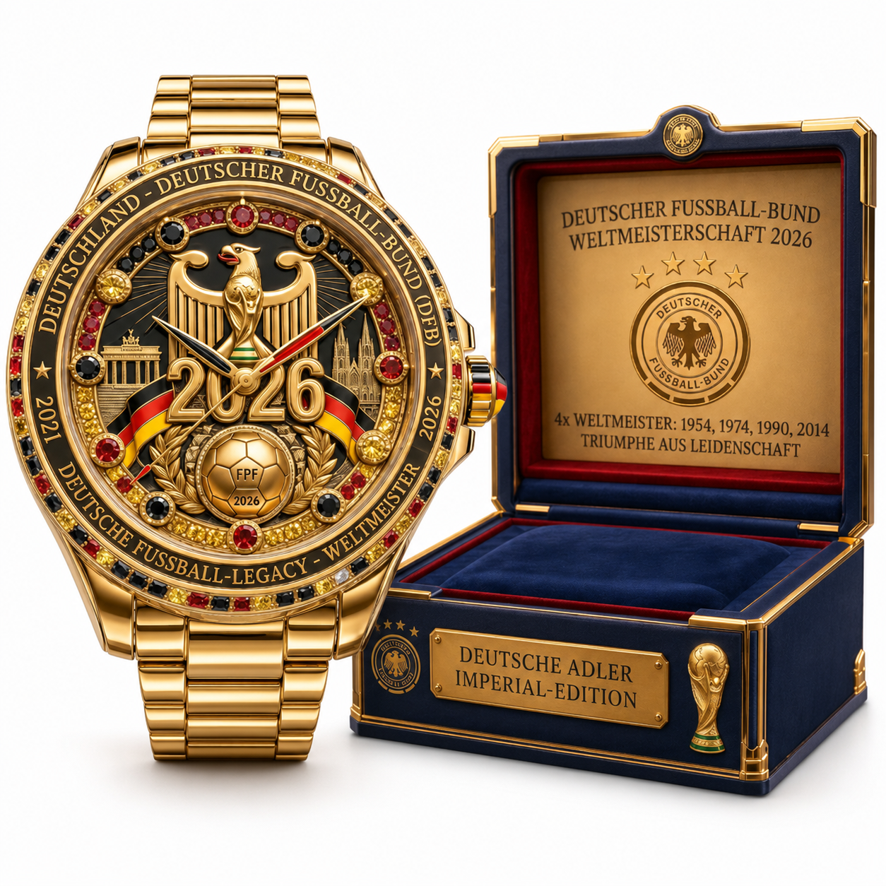 Men's Soccer Championship Watch 2026 Customizable Gift for Football Fans