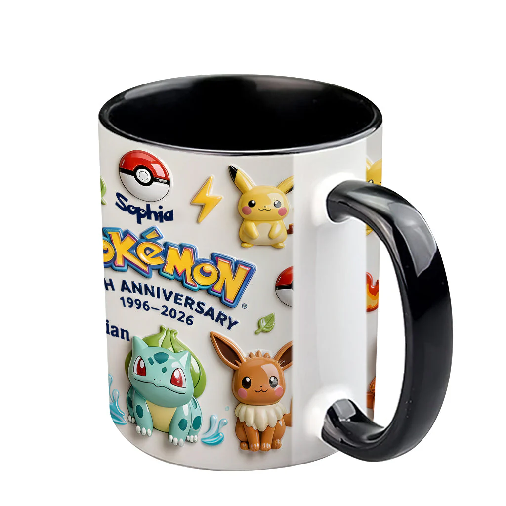 Personalized Pokémon 30th Anniversary Accent Mug Gift for Fans