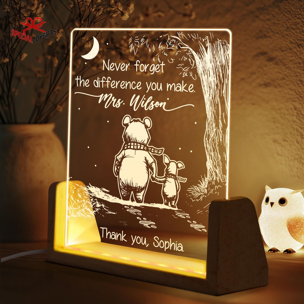 Personalized 3D LED Light for Teacher Gift - Thank You Teacher Decoration