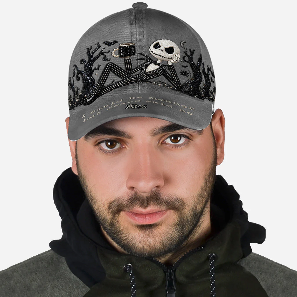 Personalized Spooky Classic Cap with Jack Skellington Design Gift for Movie Fans Classic Cap GradoCreations