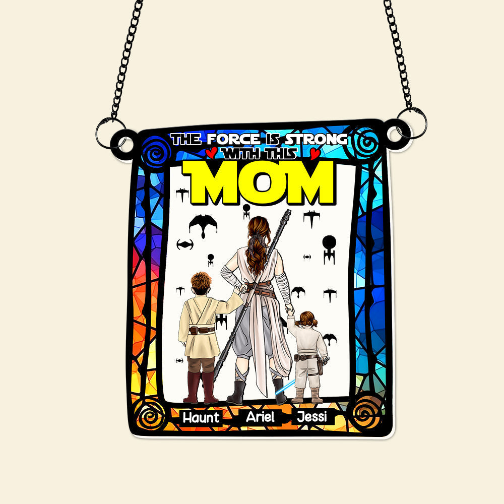 Personalized Mom Suncatcher Window Hanging Decor Gift