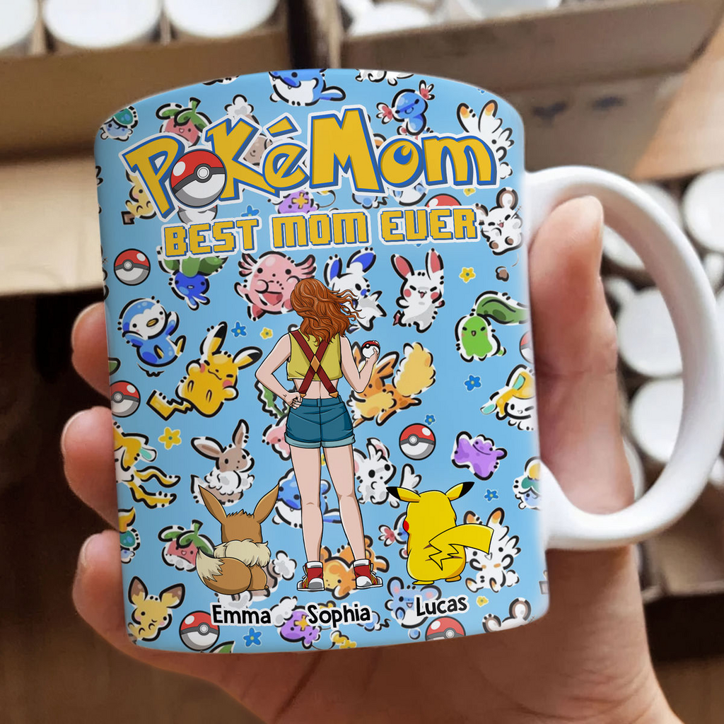 Personalized PokéMom Mug Best Mom Ever Gift for Mother's Day Mug GradoCreations