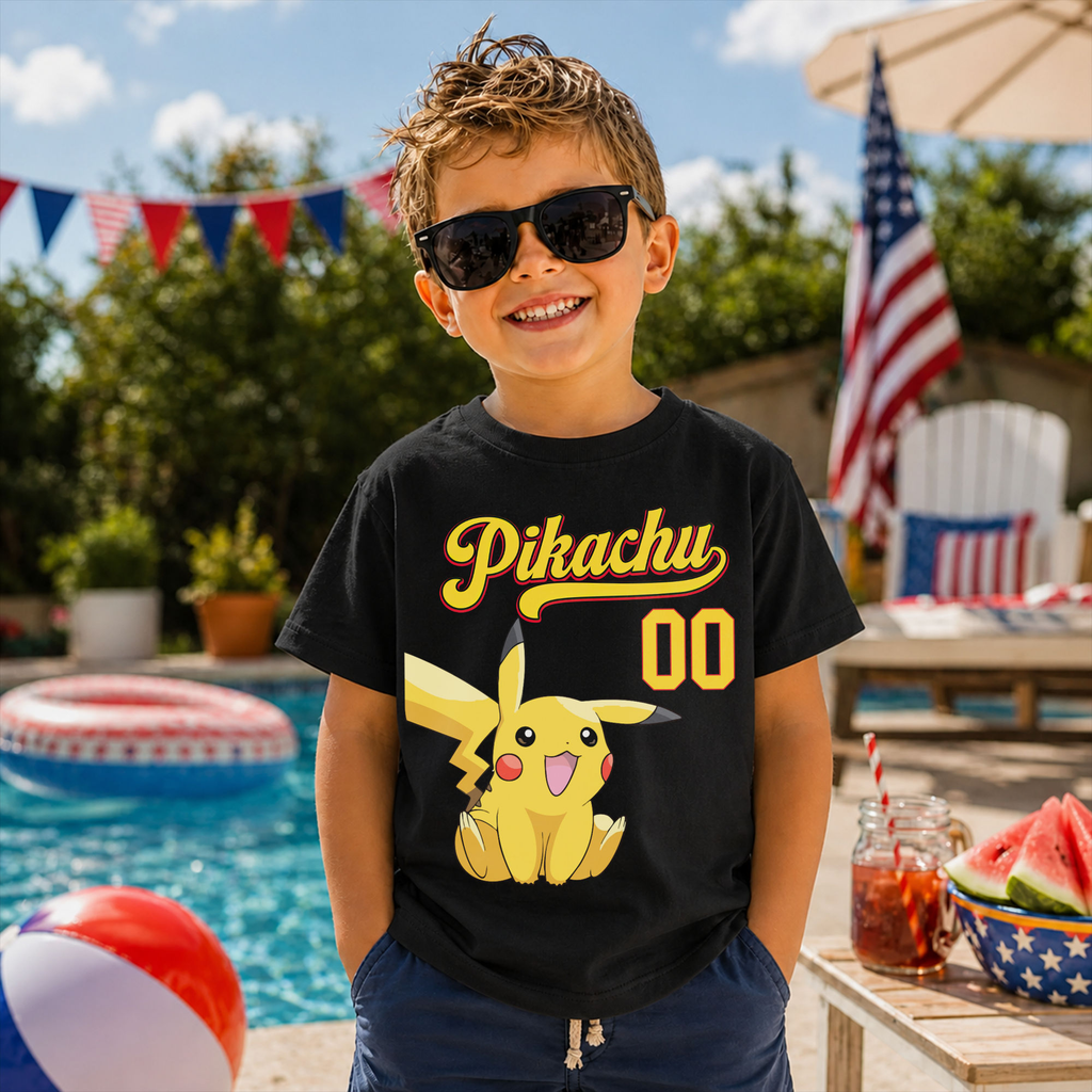 Personalized Pikachu Shirt for Kids - Custom Birthday Gift