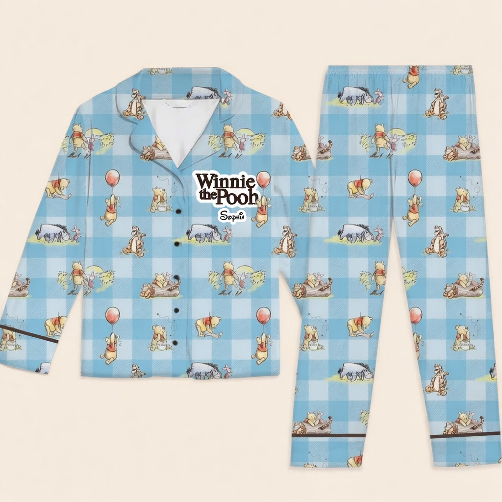 Personalized Winnie the Pooh Pajama Set for Her - Anniversary Gift