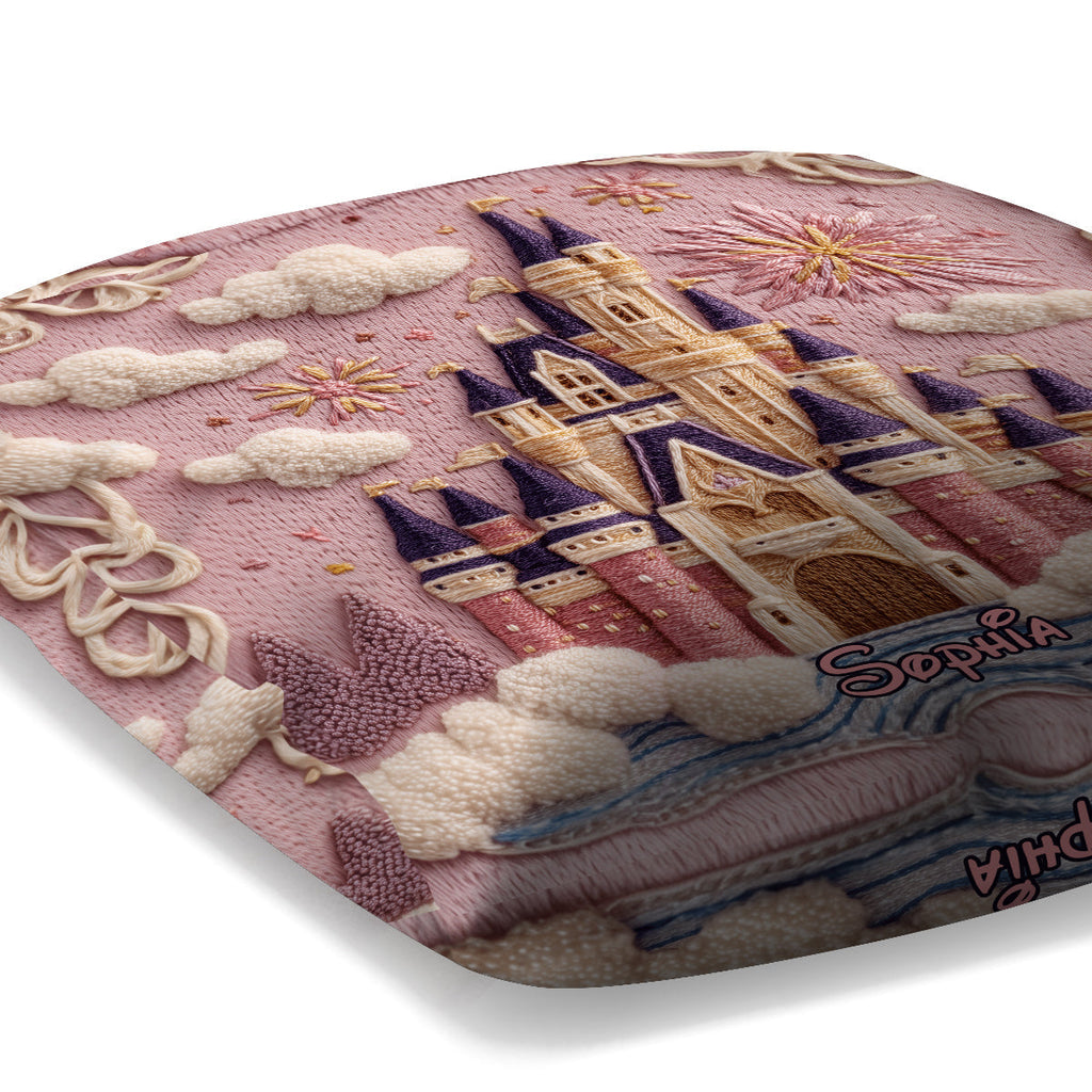 Personalized Castle Pillow Custom Name Gift for Fans
