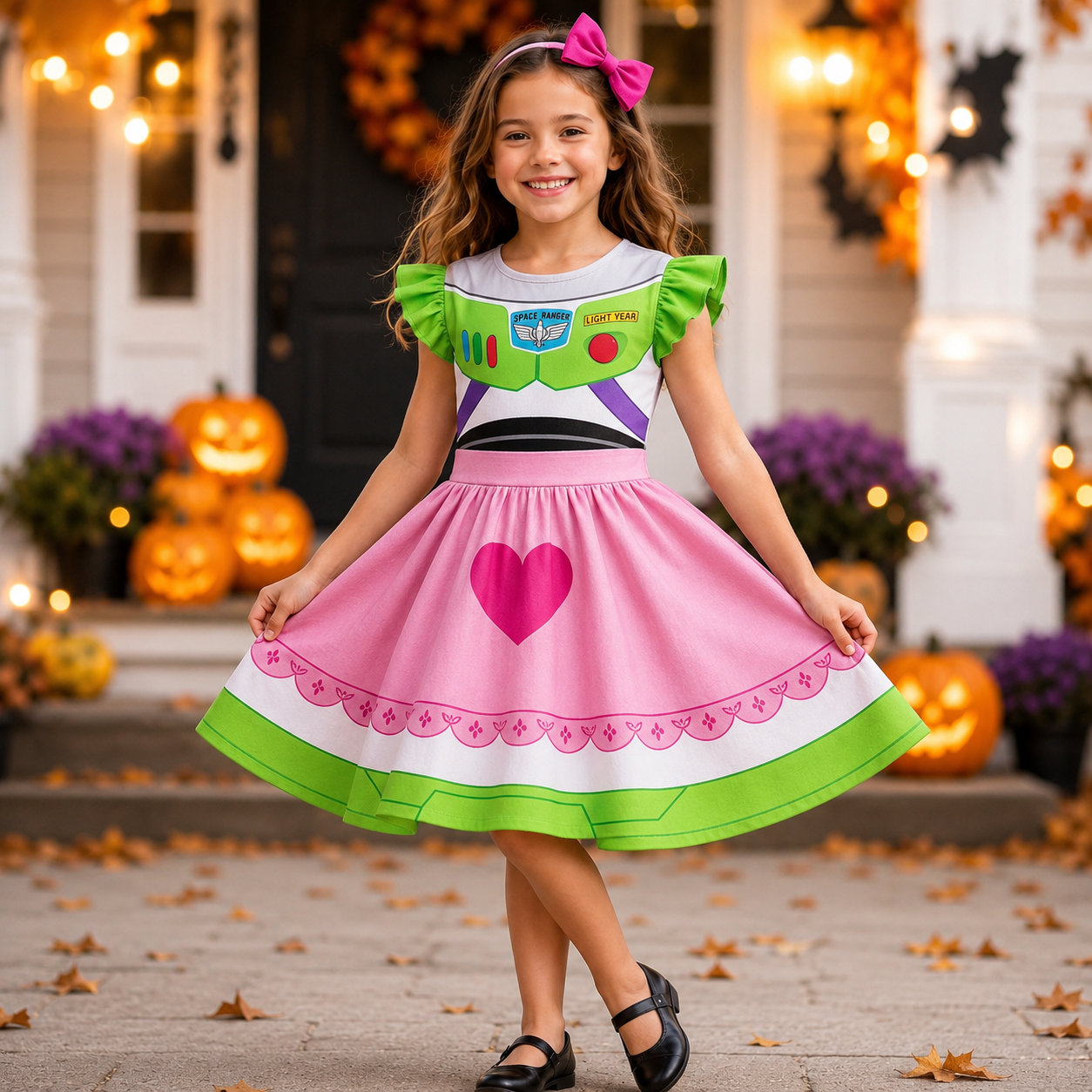 Personalized Buzz Lightyear Dress for Kids - Halloween Costume Gift Kid Dress GradoCreations