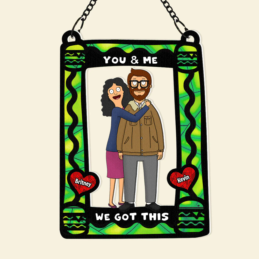 Personalized Suncatcher Ornament Acrylic Gift for Couple Anniversary