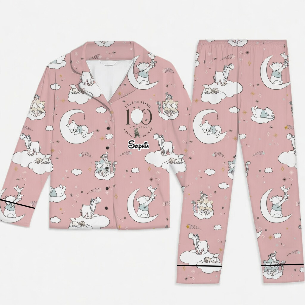 Personalized Pajama Set Good Night Honey Bear Gift for Movie Fans