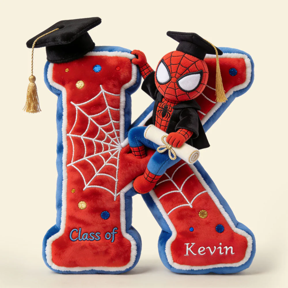 Personalized Superhero Pillow with Custom Name for Kids Graduation Gift Pillow GradoCreations