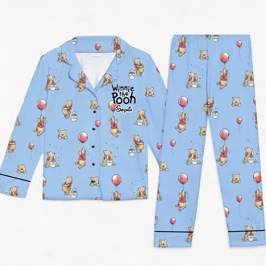 Personalized Winnie the Pooh Pajama Set Gift for Movie Fans