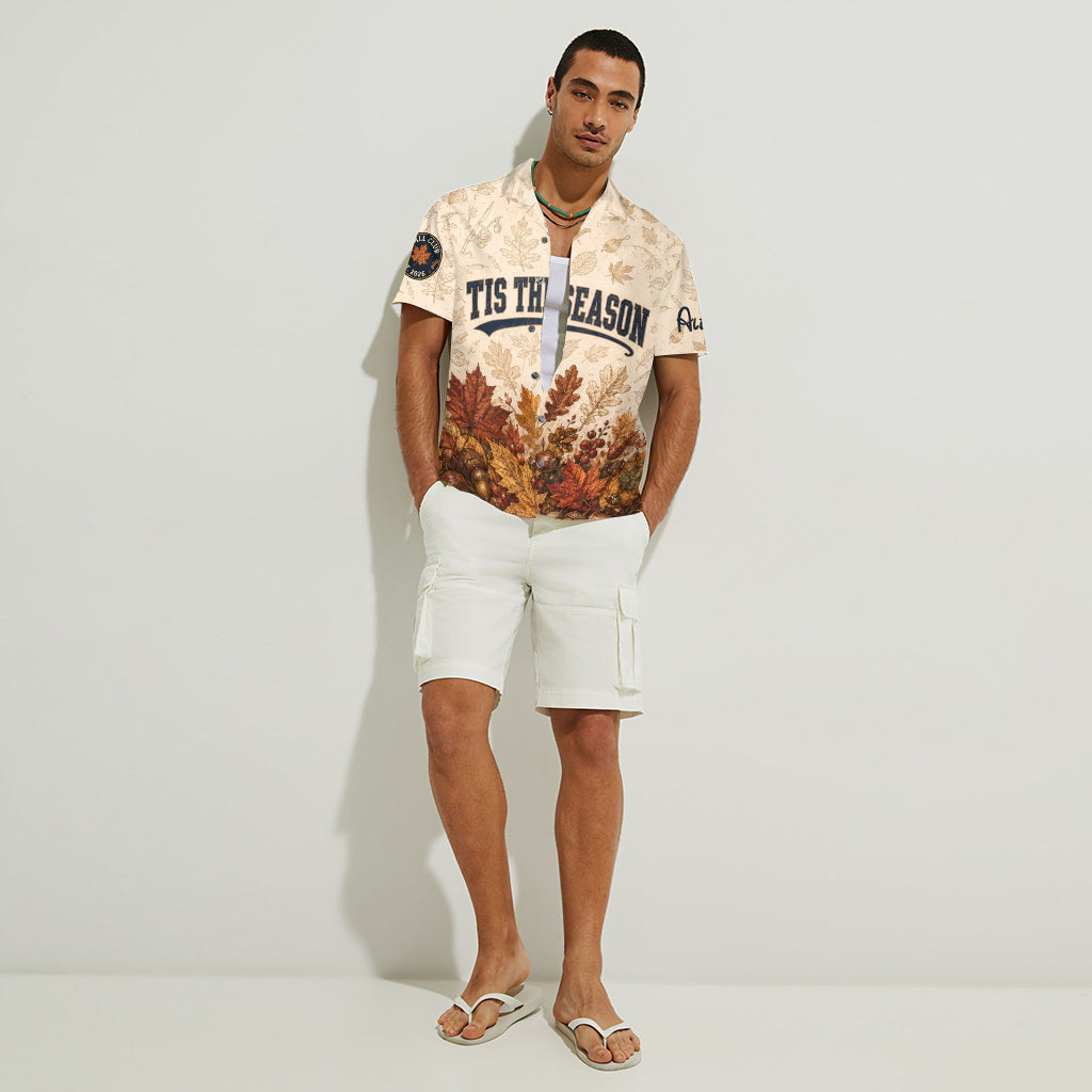Personalized Hawaiian Shirt 'Tis The Season Fall Vibes Gift for Him Hawaiian Shirt GradoCreations