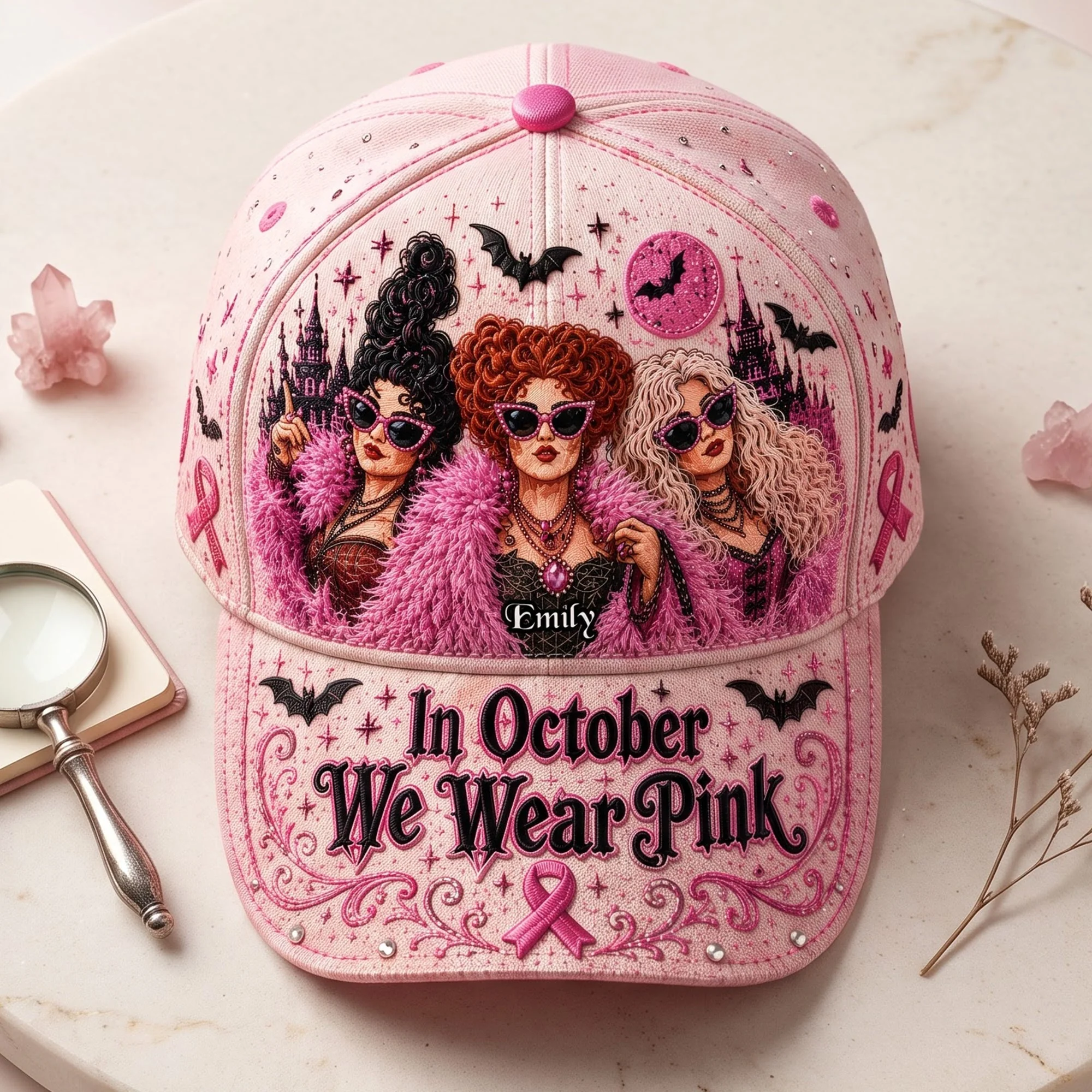 Personalized Breast Cancer Awareness Classic Cap for Her Classic Cap GradoCreations