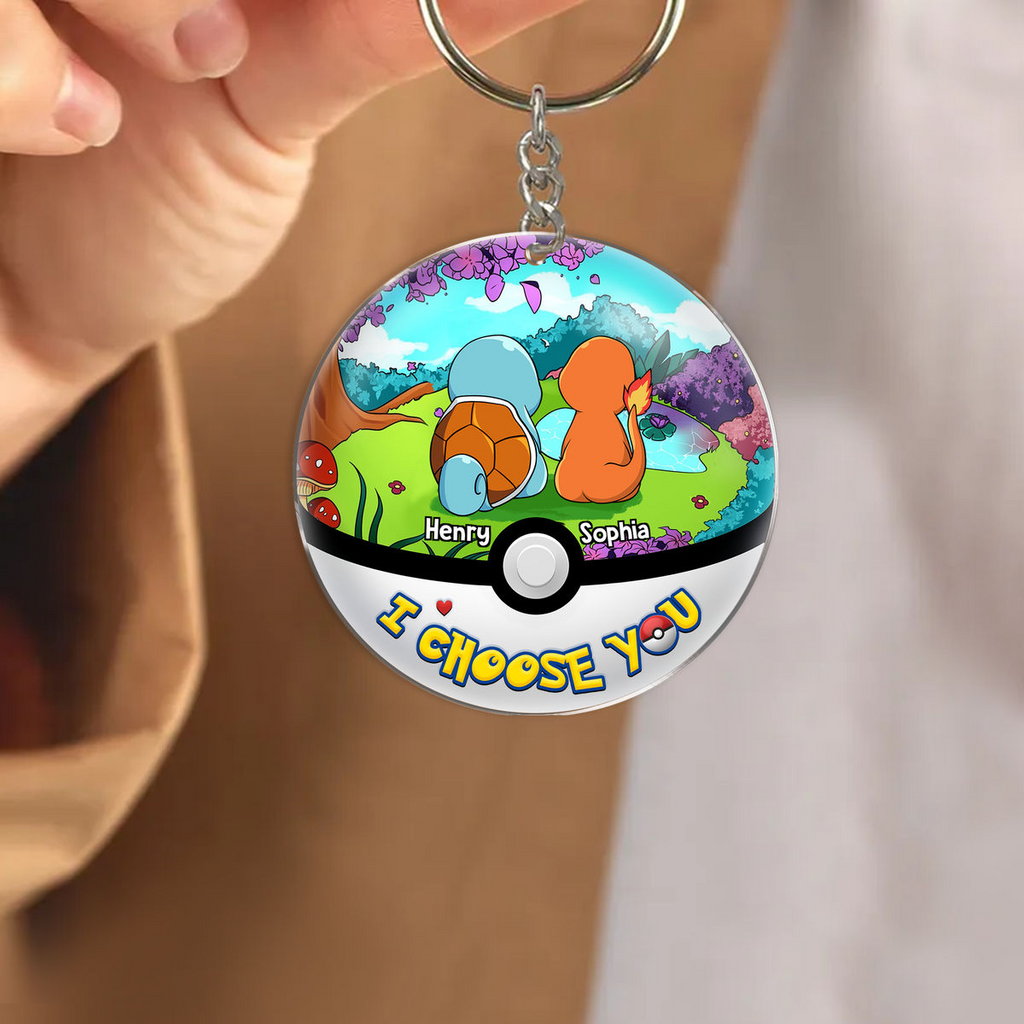Personalized Acrylic Keychain I Choose You Love Gift for Couple