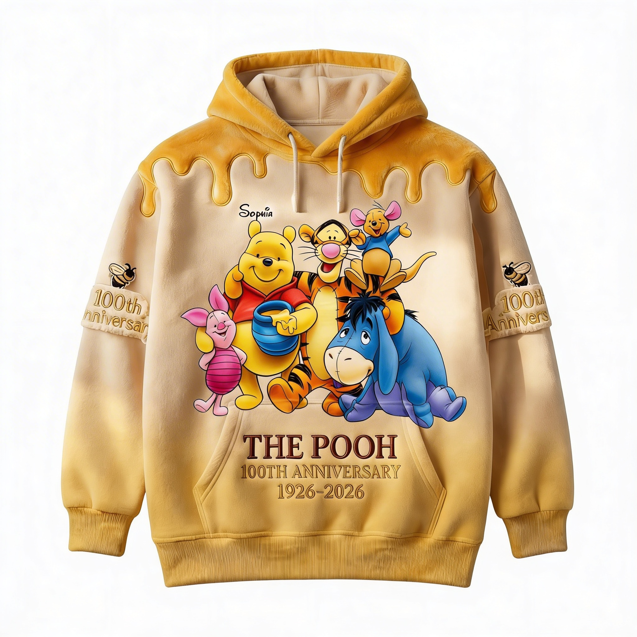Personalized Pooh 100th Anniversary All Over Shirt Gift for Movie Fans