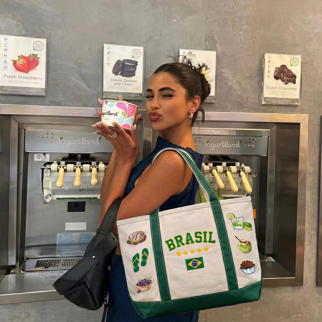 Personalized Embroidery Tote Bag for Soccer Fans - Custom Gift 2026 World Cup