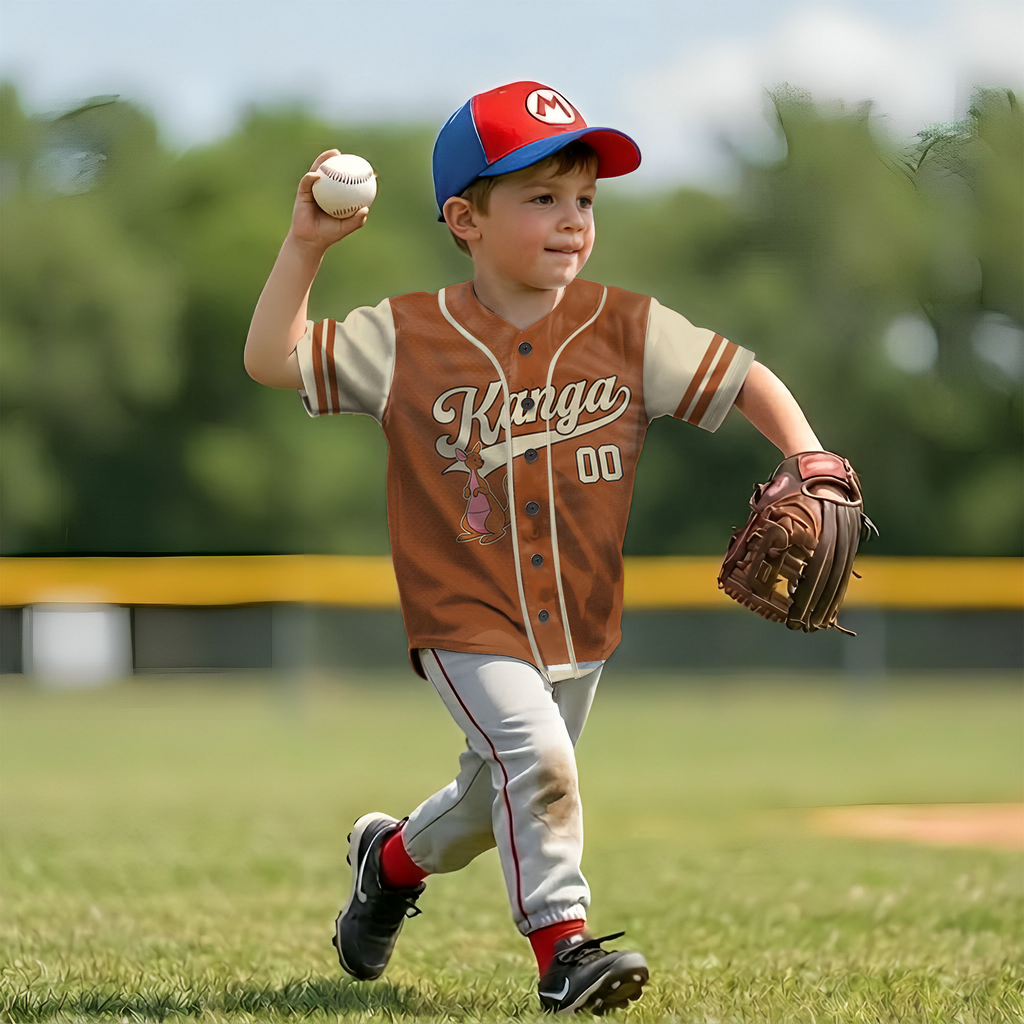 Personalized Baseball Jersey with Honey Bear Characters for Kids and Adults - Unique Family Gift