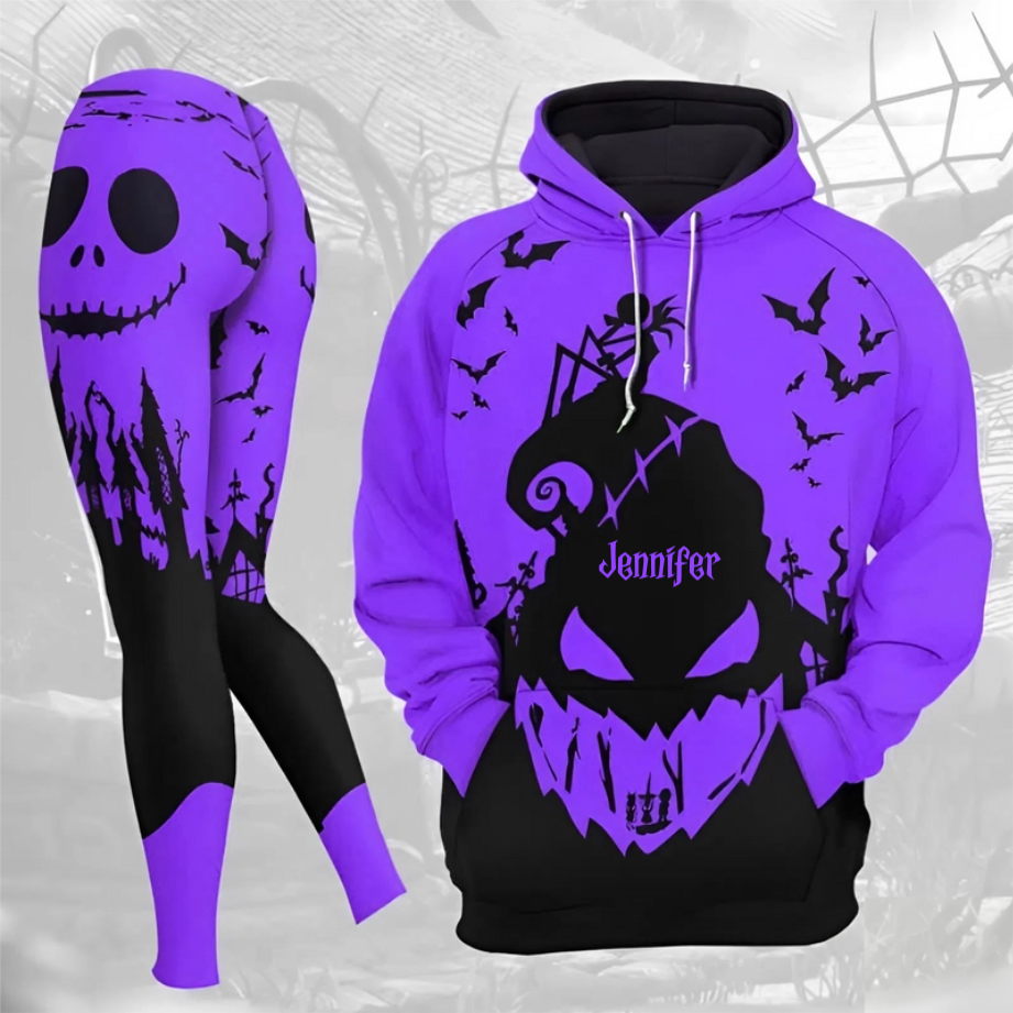 Personalized Spooky Boogie Man Hoodie & Leggings Set Gift for Her