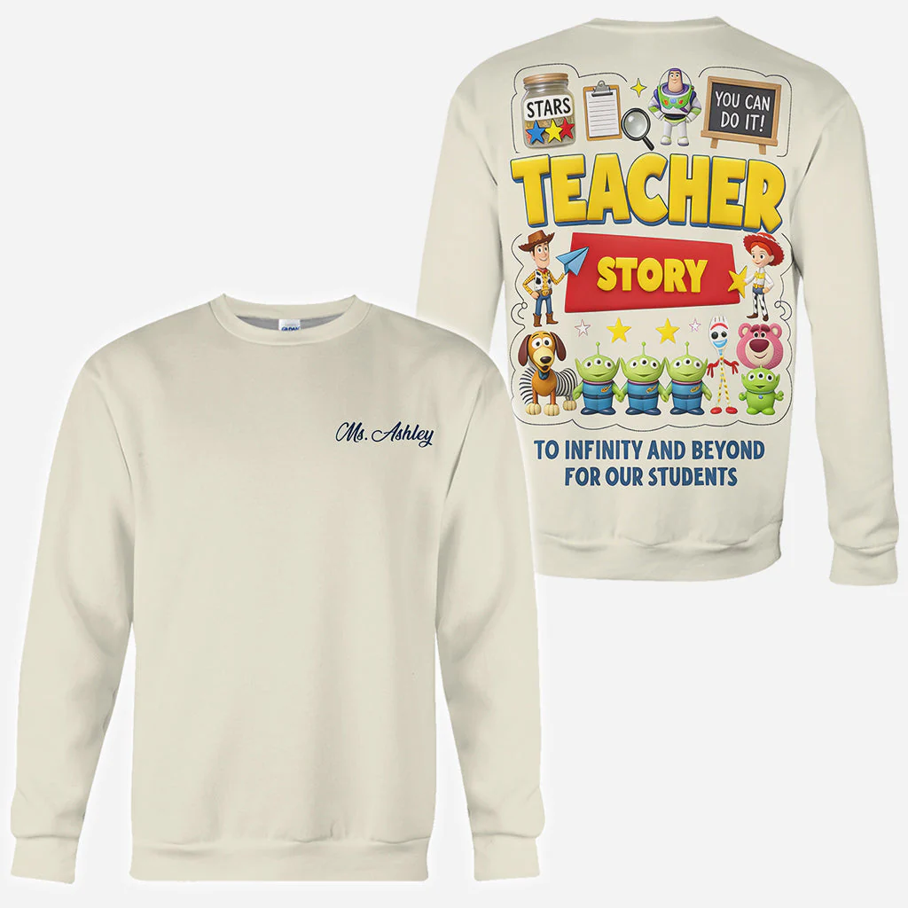 Personalized Teacher Shirt To Infinity and Beyond - Gift for Educators AOP Shirt GradoCreations