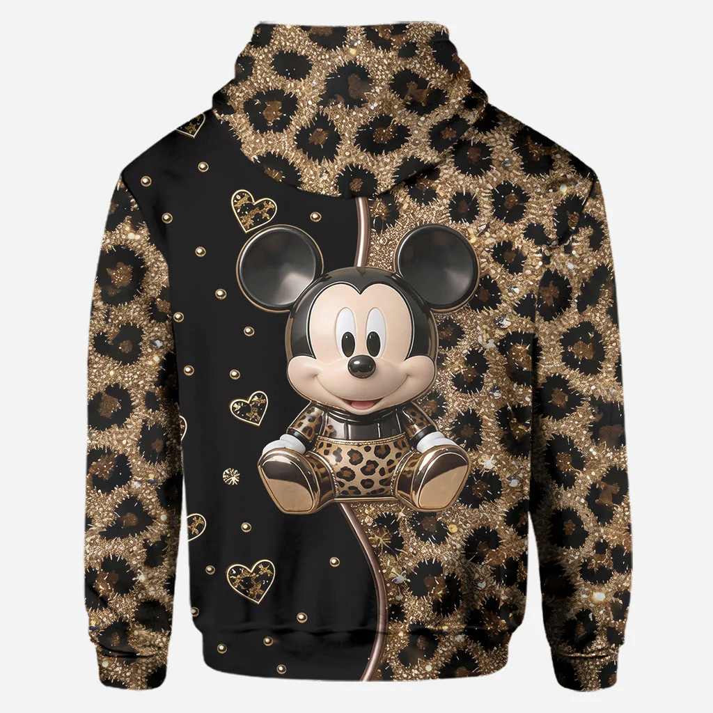 Personalized Leopard Hoodie and Leggings Set for Her - Magic Mouse Gift Hoodie Set GradoCreations
