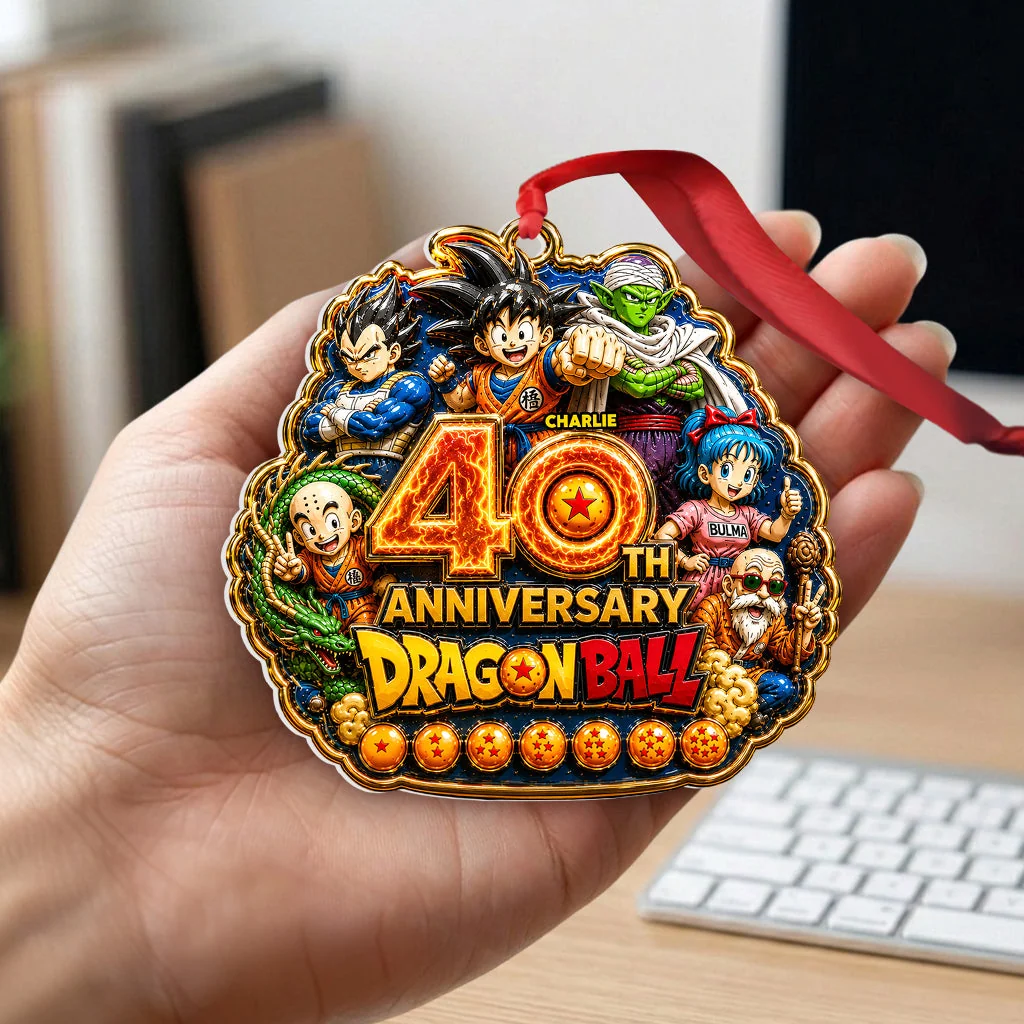 Personalized Acrylic Ornament 40th Anniversary Dragon Ball Gift Ornament GradoCreations