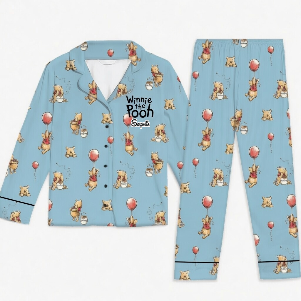 Personalized Winnie the Pooh Pajama Set Gift for Movie Fans