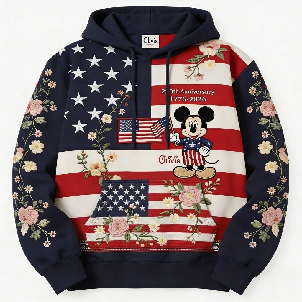 Personalized Independence Day AOP Shirt with Mickey Mouse Gift for Movie Fans