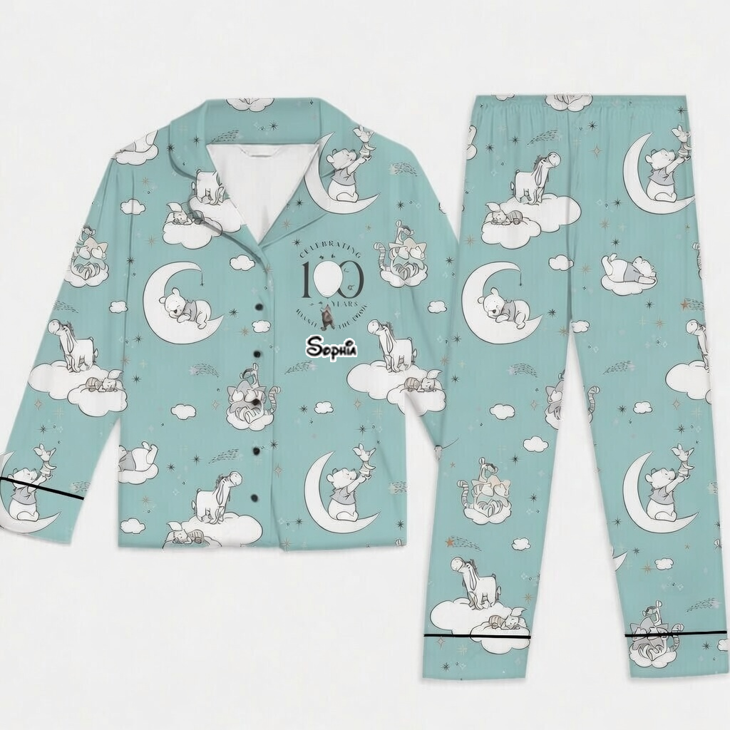 Personalized Pajama Set Good Night Honey Bear Gift for Movie Fans