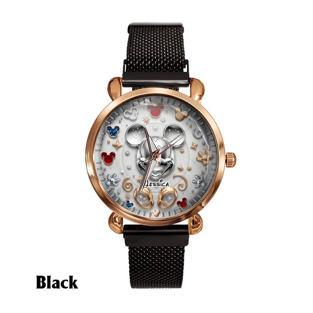 Personalized Women Hand Watch Custom Charm Gift for Her