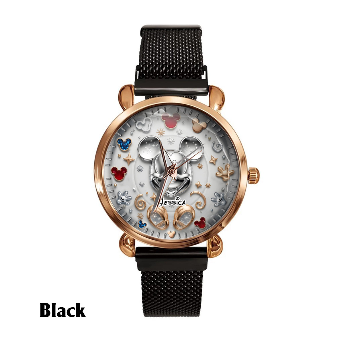 Personalized Women Hand Watch Custom Charm Gift for Her