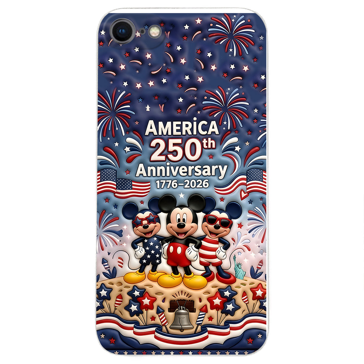Personalized America 250th Anniversary Phone Case Gift for Patriots