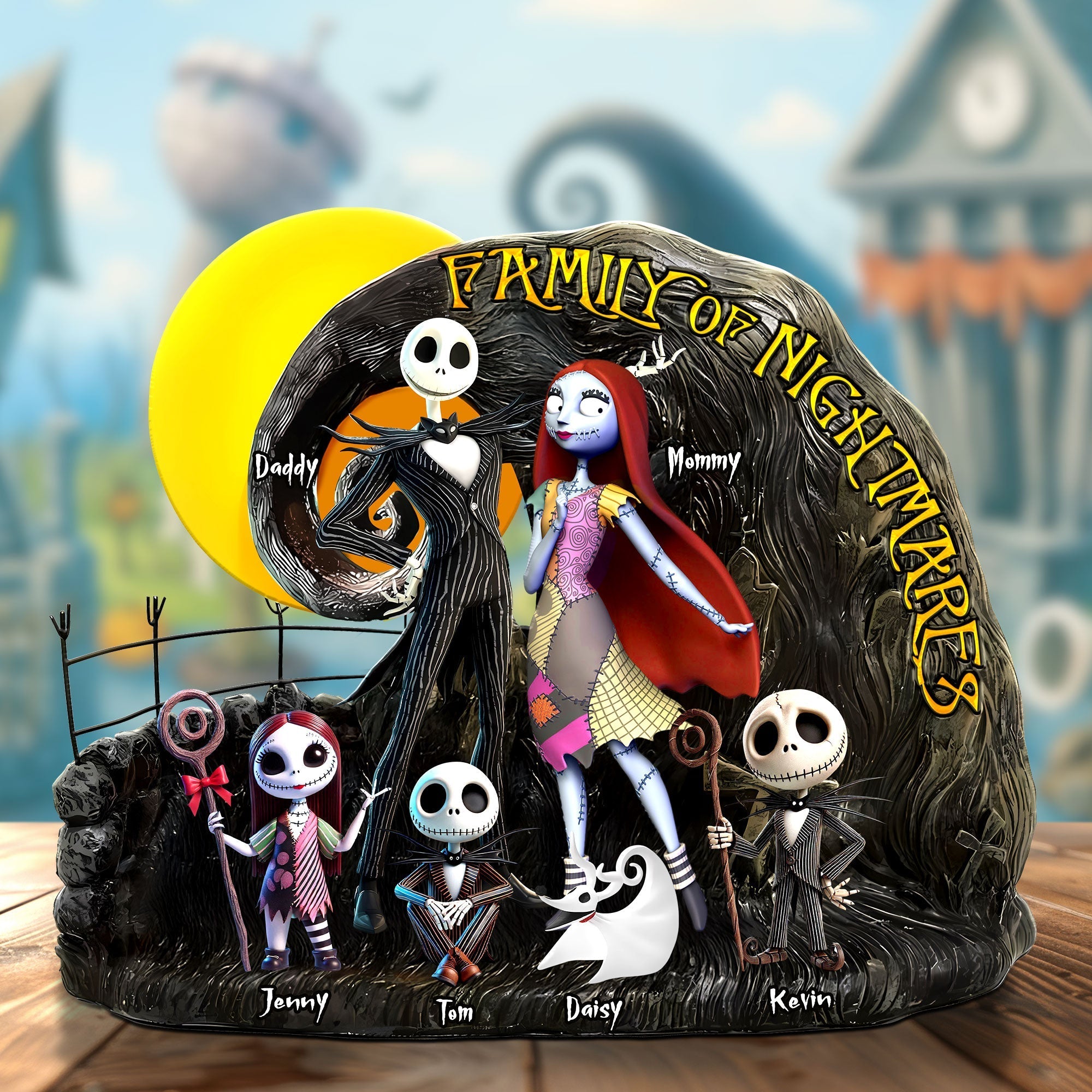 Personalized Family Of Nightmare Acrylic Plaque Halloween & Christmas Gift for Parents