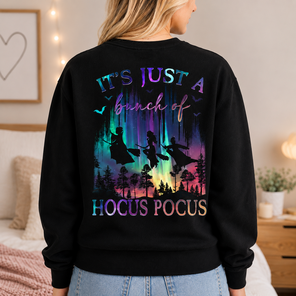 Personalized Halloween Shirt with Neon Witch Design for Her Cotton Apparel GradoCreations