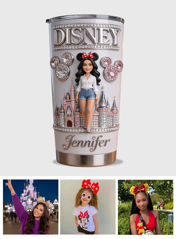 Personalized Disney Photo Tumbler Custom Gift for Her