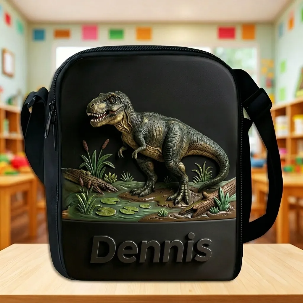Personalized T Rex Dinosaur Backpack Set for Kids - Back to School Gift