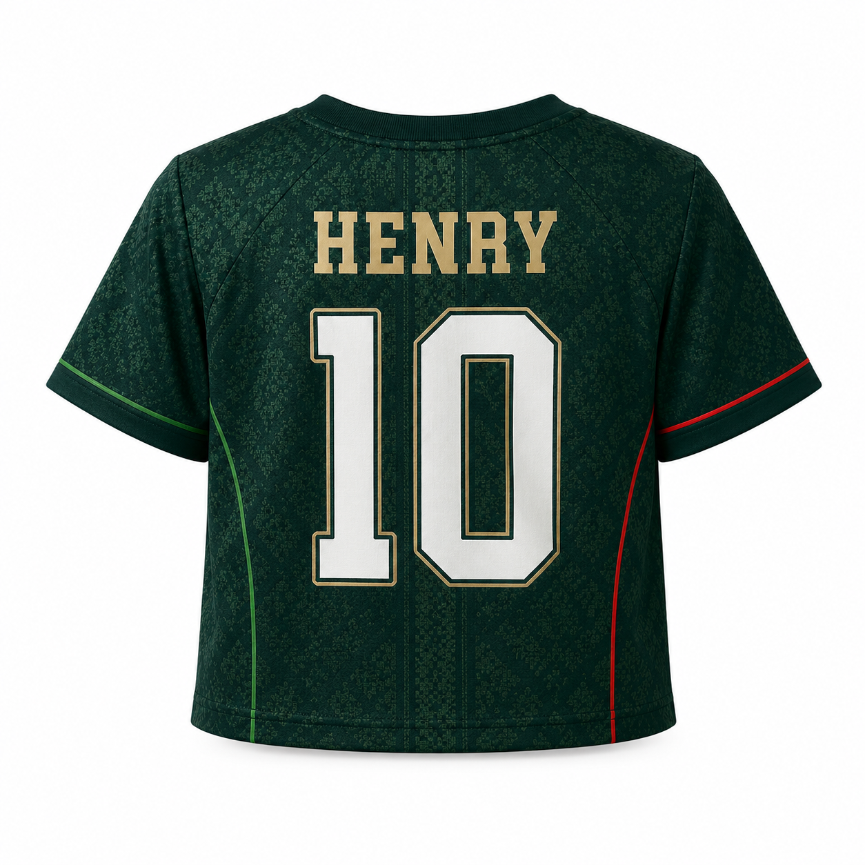 Personalized Mexico Jersey Crop Tee Custom Name Football Gift for Fans